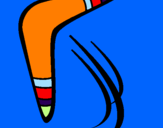 Disegno Boomerang pitturato su F.R.