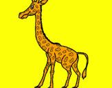 Disegno Giraffa  pitturato su elsa