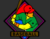 Disegno Logotipo baseball  pitturato su antonino