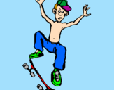Disegno Skateboard pitturato su lorenzo