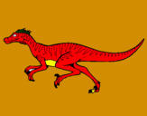 Disegno Velociraptor  pitturato su kevin di cossato