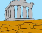 Disegno Partenone pitturato su trylliu17