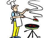 Disegno Barbecue pitturato su Thiago