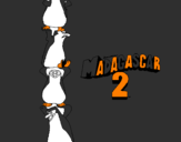 Disegno Madagascar 2 Pinguino pitturato su pato