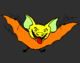 Disegno Pipistrello con la lingua fuori  pitturato su ALESSANDRO  M.