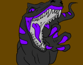 Disegno Velociraptor  II pitturato su luca