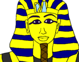 Disegno Tutankamon pitturato su tutankhamon