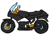 Disegno Motocicletta  pitturato su Francy