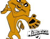 Disegno Madagascar 2 Alex 2 pitturato su futura