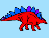 Disegno Stegosaurus  pitturato su MARCO