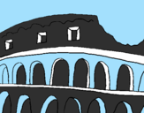 Disegno Colosseo pitturato su paolo