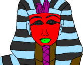 Disegno Tutankamon pitturato su DANILO