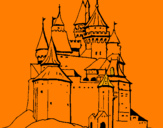 Disegno Castello medievale  pitturato su ANGELO