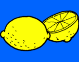 Disegno limone  pitturato su CHIARA