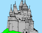 Disegno Castello medievale  pitturato su LORENZO