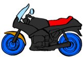 Disegno Motocicletta  pitturato su Lorenzo