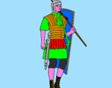 Disegno Soldato romano  pitturato su tinky winky