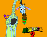 Disegno Madagascar 2 Melman pitturato su melman
