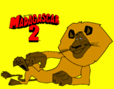 Disegno Madagascar 2 Alex pitturato su simone