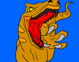 Disegno Velociraptor  II pitturato su TREX