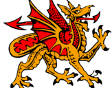 Disegno Drago aggressivo  pitturato su dragonix