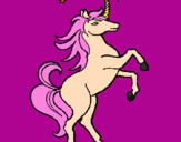 Disegno Unicorno pitturato su lara    b
