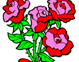 Disegno Mazzo di rose  pitturato su Rachele