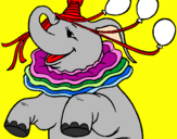 Disegno Elefante con 3 palloncini  pitturato su antonella  