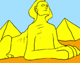 Disegno Sfinge pitturato su kevin di  cossato