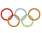 Disegno Anelli dei giochi olimpici  pitturato su emanuele christian