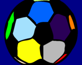 Disegno Pallone da calcio pitturato su antonio