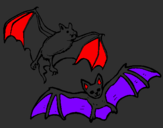 Disegno Un paio di pipistrelli  pitturato su lauren13579
