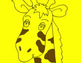 Disegno Muso di giraffa pitturato su giulia