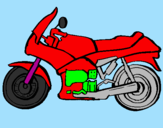 Disegno Motocicletta  pitturato su edison