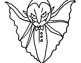 Disegno Vampiro agghiacciante  pitturato su michele