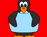 Disegno Pinguino pitturato su GIULIA