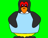 Disegno Pinguino pitturato su valentina