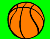 Disegno Pallone da pallacanestro pitturato su federico
