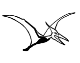 Disegno Pterodattilo  pitturato su disnosauri ales