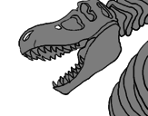 Disegno Scheletro di Tyrannosaurus rex pitturato su anónimo