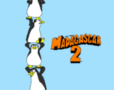 Disegno Madagascar 2 Pinguino pitturato su MATTIA