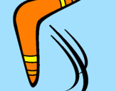 Disegno Boomerang pitturato su elsa