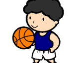Disegno Giocatore di pallacanestro  pitturato su daniele