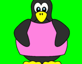 Disegno Pinguino pitturato su ALICE