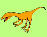 Disegno Velociraptor II pitturato su alessandra