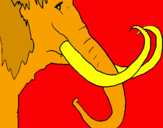Disegno Mammuth  pitturato su effi