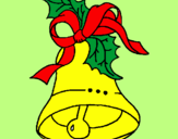 Disegno Campana di Natale pitturato su margarita