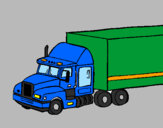 Disegno Camion trailer  pitturato su ANDREA CHI