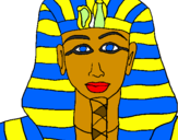 Disegno Tutankamon pitturato su claudia 