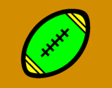 Disegno Pallone da calcio americano II pitturato su laura gue